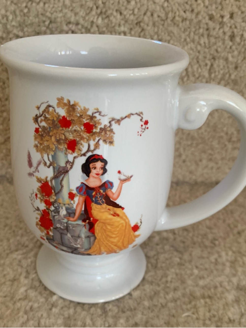 White Disney Mug with Classic Snow White Illustration